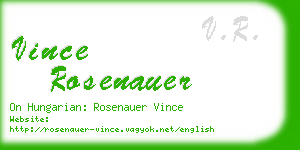vince rosenauer business card
